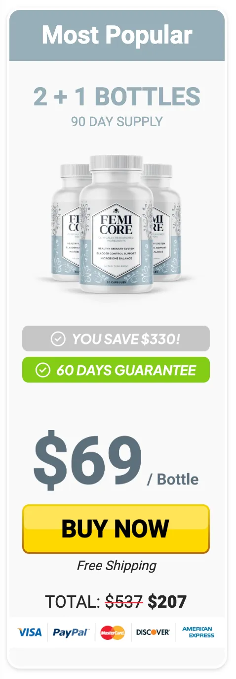 Buy FemiCore 3 Bottles