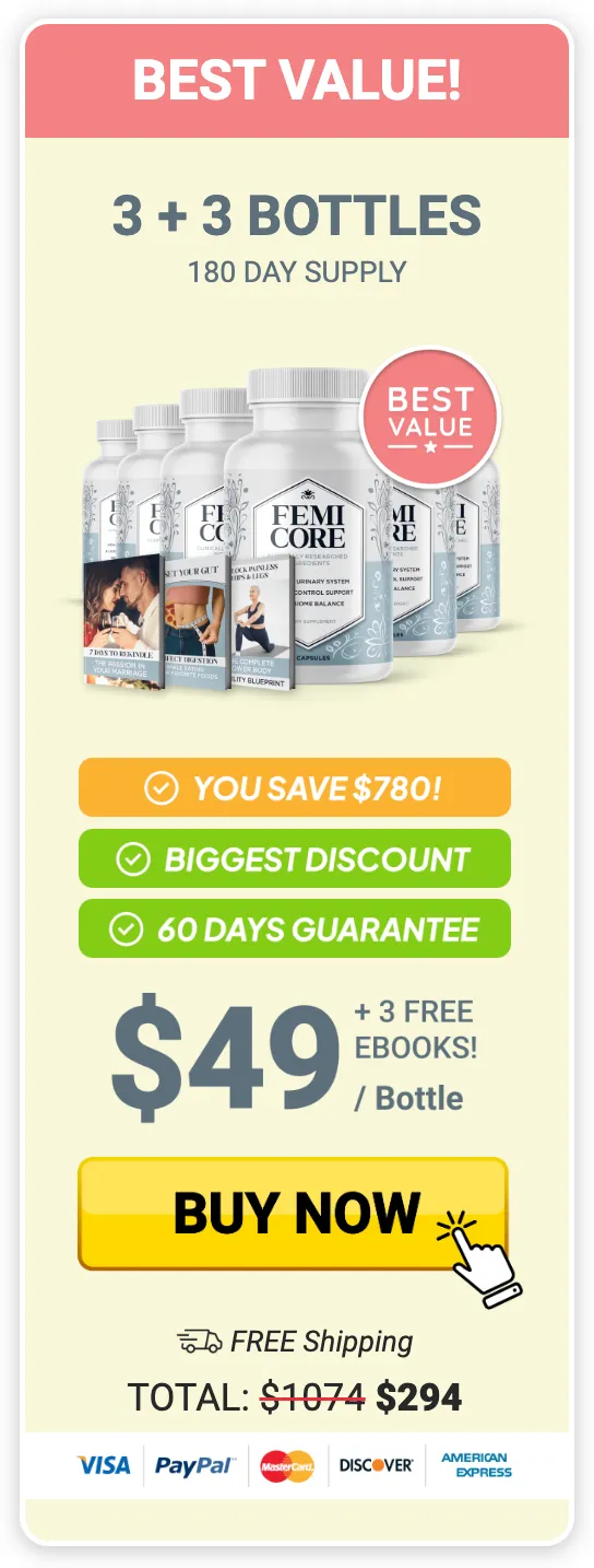 Buy FemiCore 6 Bottles